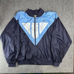 VINTAGE 90's PRINCE RAIN JACKET Windbreaker tennis racket racquet Zip-Up Sz (Lg)